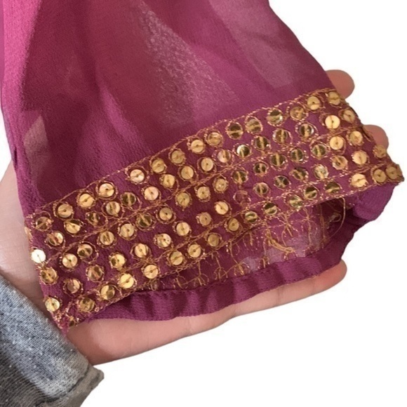 Soft Surroundings *VINTAGE* V Neck Embellished Tunic Size Small - Picture 4 of 5